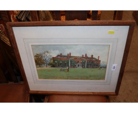 N.E. Remington 1919, watercolour study of a country house 