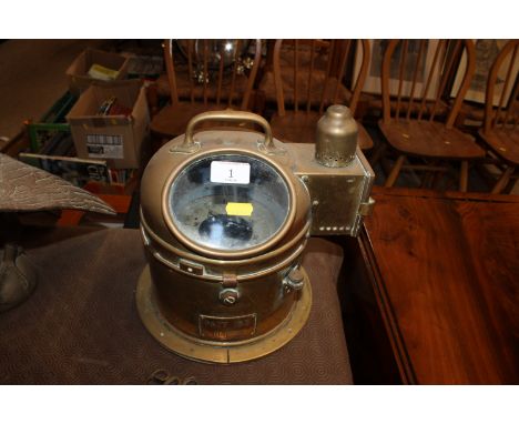 A brass ships binnacle compass Pattern 183 No. 10325K