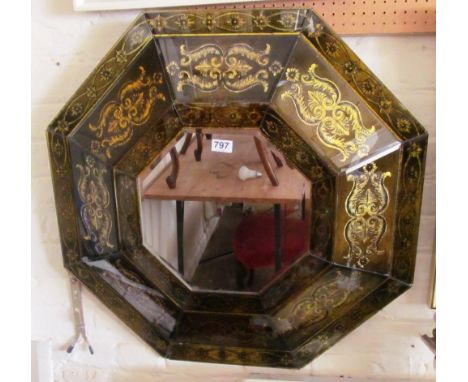 A Venetian style octagonal mirror