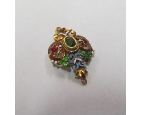 A pretty enamel pendant