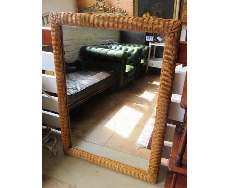 A rattan mirror