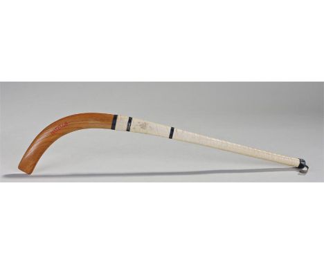 1930's shop display miniature hockey stick, named Hazells, 34cm long