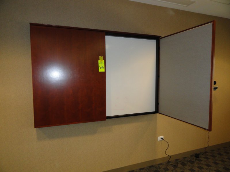 Nucraft Cherry Veneer Dry Erase Board Cabinet 72 X48