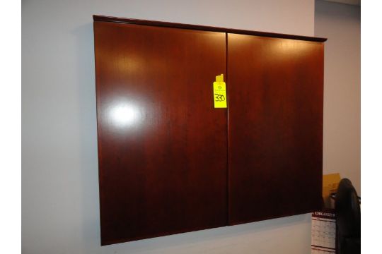 Nucraft Cherry Veneer Dry Erase Board Cabinet 60 X48