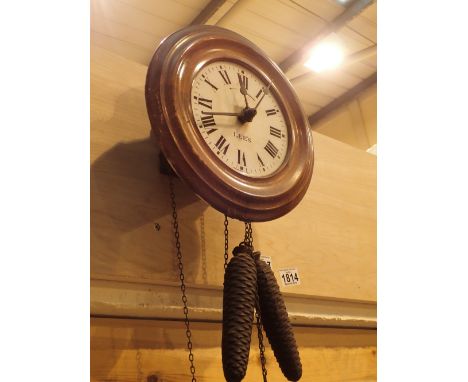 Small wooden wall clock by Lees of Baden 