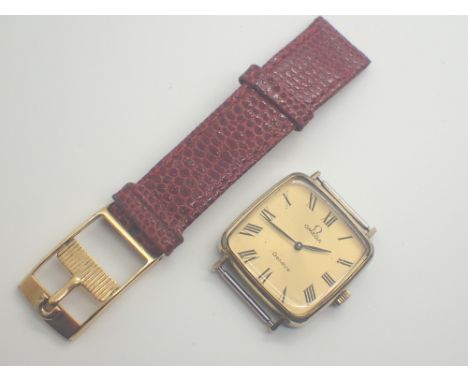 Omega mid size 625 movement Geneve wristwatch with gold plated Omega buckle