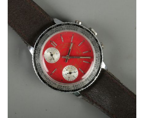 A gents stainless steel Globa Sport manual wristwatch.  Crown loose. Does not appear to be running.