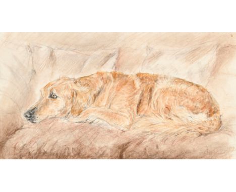 François de Poret (1933), Labrador, technique mixte sur papier, 25x46,5 cm (à vue)  
Provenance: Collection Bemberg
Provenanc