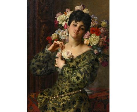 Raffaele Giannetti (1832-1916), Le corsage, 1881, huile sur toile, signée et datée, 93x68,5 cm (à vue)
ConditionBon état géné