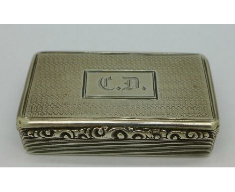 A William IV silver snuff box, Edward Smith, Birmingham 1836