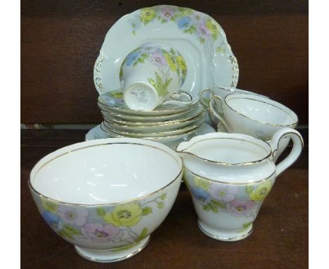 A Taylor and Kent 1930's decorative six setting tea service