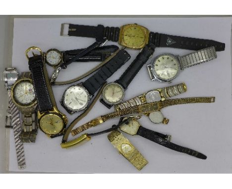 Assorted lady's and gentleman's wristwatches including Sekonda, Timex, Trafalgar and Ingersoll