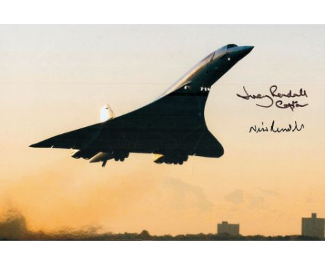 Jeremy Rendell and Neil Rendell the only Concorde pilots who were brothers signed 12 x 8 colour Concorde photo. Captain Jerem