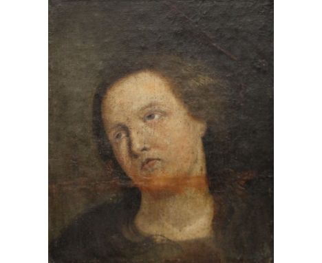 ITALIAN SCHOOL (18th century),'Portrait of a Lady', oil on canvas laid down, framed. 21.5 x 25 cm.