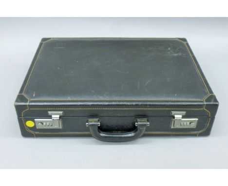 A vintage Dunhill briefcase. 45 cm wide.