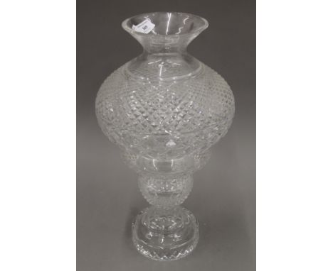 A Waterford cut crystal glass table lamp. 48 cm high.