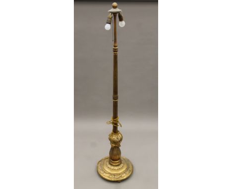 A vintage giltwood standard lamp. 187 cm high.
