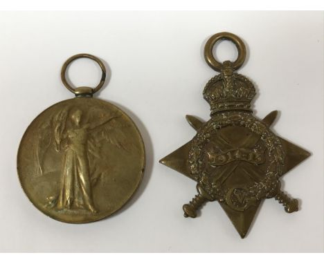 A FIRST WORLD WAR CASUALTY PAIR TO THE TANK CORPS. A First World War pair comprising 1914-15 Star and Victory Medal named to 
