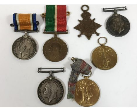 A MERCANTILE MARINE PAIR AND OTHERS. A Mercantile Marine and War Medal named to Ralph B.R. Dillon, separately mounted for wea
