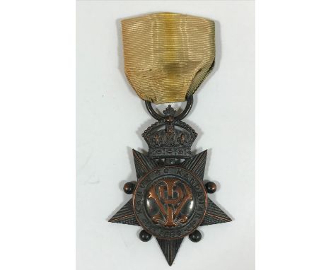 AN 1880 KABUL TO KANDAHAR STAR. A Kabul to Kandahar Star, unnamed, on faded ribbon. This medal was awarded to those in the Br