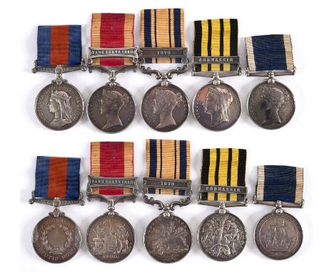 A POSSIBLE VICTORIAN GROUP OF FIVE INCLUDING CHINA AND NEW ZEALAND MEDALS. A Second China War Medal 1857-60 with Taku Forts 1