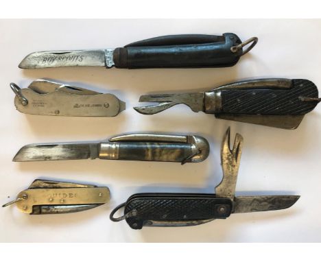 A COLLECTION OF TEN MILITARY ISSUE AND SIMILAR JACK KNIVES. Ten assorted folding knives to include a knife by Harris of Sheff