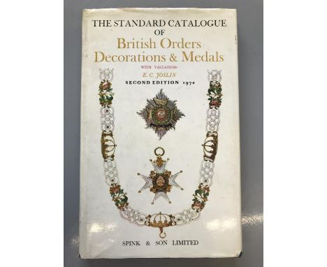 A COLLECTION OF MEDAL REFERENCE BOOKS. Eight volumes to include Joslin, E The Standard Catalogue of British Orders and Decora