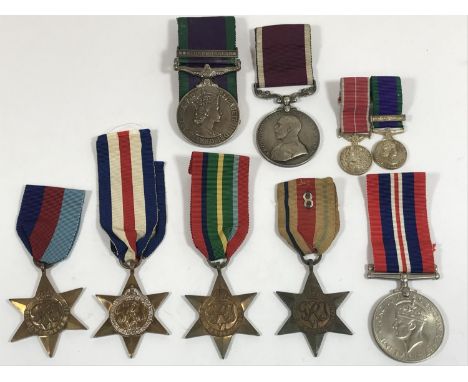 A GEORGE V LONG SERVICE AND GOOD CONDUCT MEDAL AND OTHERS. A George V Long Service and Good Conduct Medal named to 3749 Pte J