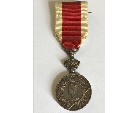 AN ABYSSINIAN WAR MINIATURE MEDAL. A Victorian Abyssinian War miniature medal, mounted with a top brooch for wear.