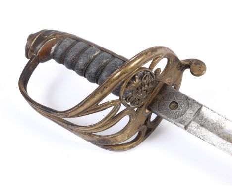 A VICTORIAN WILKINSON'S 1845/54 PATTERN OFFICERS SWORD. A fine Wilkinson's Infantry Officer's Sword, the 81.5cm partially ful