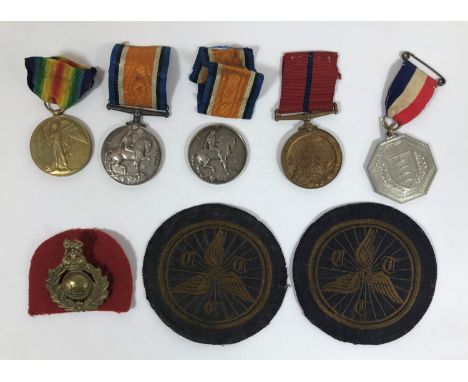 A FIRST WORLD WAR PAIR AND OTHERS. A Great War pair named to M-316108 Private A.E. Cattley A.S.C. Albert E. Cattley is record