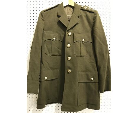 A COLLECTION OF BRITISH ARMY JACKETS AND BATTLE DRESS. A collection of jackets including a single breasted jacket with Labour