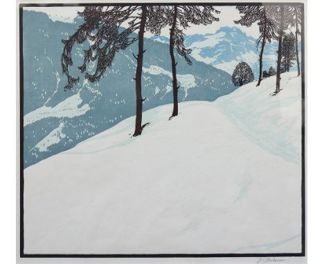 JOSEF STOITZNER ( Wien 1874 - 1951 Wien )Aus den TauernFarbholzschnitt/Papier 42 x 46 cmsigniert J. StoitznerSCHÄTZPREIS / ES