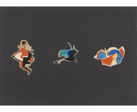IRMGARD LOEW* ( tätig in den 1920er Jahren )Formschnitt II, 1924Gouache/Papier 44 x 32 cmsigniert Irmgard Steil, datiert 24SC