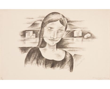 FRANZ BRONSTERT* ( Dorsten 1895 - 1967 Freudenberg )Mädchen, 1923Lithografie/Papier 21,7 x 33,2 cmsigniert F Bronstert, datie