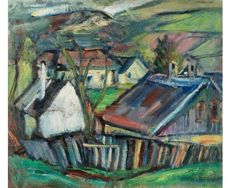 MARIANNE FIEGLHUBER-GUTSCHER* ( Wien 1886 - 1978 Graz )GehöftÖl/Leinwand 44,5 x 50,5 cmabgebildet in Fieglhuber-Gutscher, 202