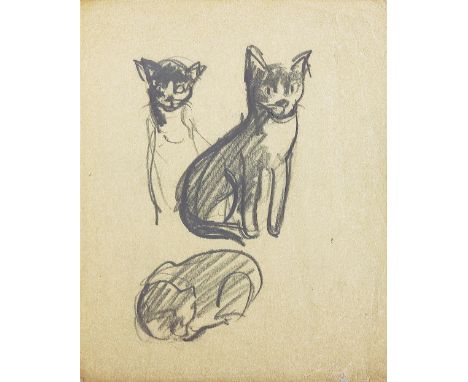 CARRY HAUSER* ( Wien 1895 - 1985 Rekawinkel )KatzenBleistift/Papier 26 x 21 cmSCHÄTZPREIS / ESTIMATE °€ 200 - 400STARTPREIS /