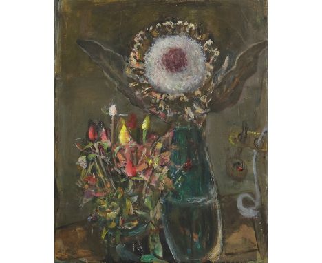 MARIE-LOUISE VON MOTESICZKY* ( Wien 1906 - 1996 London )Stillleben mit Distel Öl/Leinwand 50,8 x 40,5 cm abgebildet in Lloyd 
