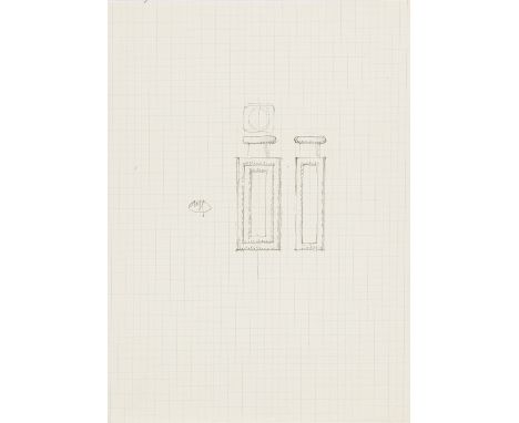 JOSEF HOFFMANN* ( Pirnitz 1870 - 1956 Wien )FlaschenentwurfBleistift/Papier 29,8 x 21,6 cmmonogrammiert JHSCHÄTZPREIS / ESTIM