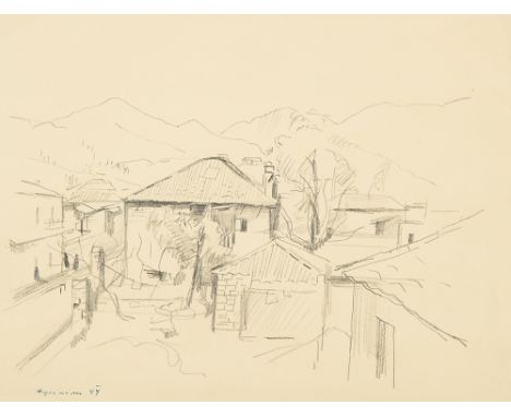 KARL JOSEF GUNSAM* ( Wien 1900 - 1972 Wien )Agrinium, 1944Bleistift/Papier 24 x 32 cmdatiert 44, beschriftet Agriniumverso Na