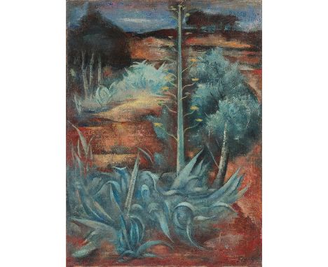 JOSEF FLOCH* ( Wien 1894 - 1977 New York )Agaven in Collioure, 1927Öl/Leinwand, 73,6 x 54,5 cmsigniert Flochabgebildet im Wkv