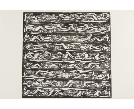 ROBERT PHILIPPI* ( Graz 1877 - 1959 Wien )Akte, 1916Holzschnitt/Papier 49 x 49,5 cmmonogrammiert und datiert im Druck RPH 191