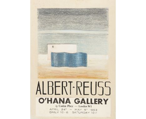ALBERT REUSS* ( Wien 1889 - 1975 Mousehole, Cornwall )Plakatentwurf O'Hana GalleryMischtechnik/Karton 56,2 x 39,9 cmverso Kün