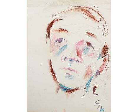 CARRY HAUSER* ( Wien 1895 - 1985 Rekawinkel )Porträt, 1984Kreide/Papier 47,5 x 35 cmmonogrammed CH, datiert 84SCHÄTZPREIS / E
