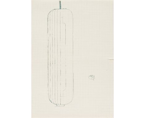 JOSEF HOFFMANN* ( Pirnitz 1870 - 1956 Wien )Entwurf für eine HängelampeBleistift/Papier 42,2 x 29,7 cmmonogrammiert JHSCHÄTZP