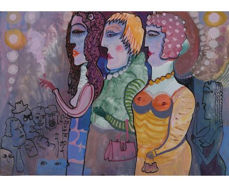 HERMANN SERIENT* ( geboren 1935 in Melk )Spanische Schönheiten, 1979Gouache/Papier 21 x 30 cm beschriftet Barcelona, datiert 