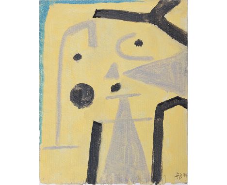 HANS JOACHIM BREUSTEDT* ( Steinach 1901 - 1984 Vevey )Kopf, 1974Aquarell/Papier 27,8 x 22 cmdatiert 74, monogrammiert HJBSCHÄ