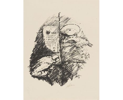 ALFRED KUBIN* ( Leitmeritz 1877 - 1959 Wernstein am Inn )In memoriam Dostojewski, 1919Lithografie/Papier 41,5 x 31 cmsigniert