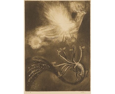 ECOLINE ADRIENNE VAN REES* ( Buitenzorg 1890 - 1973 Aerdenhout )Mutter der DrachenKaltnadelradierung/Papier 39,5 x 28,5 cmsig