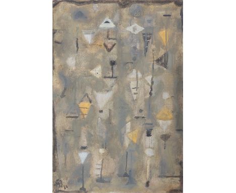 HANS JOACHIM BREUSTEDT* ( Steinach 1901 - 1984 Vevey )Komposition, 1980Aquarell/Papier 39,8 x 27 cm datiert 80, monogrammiert